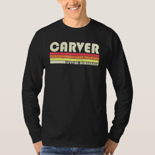 Camiseta Carver Surname Retro Vintage 80s 90s Aniversário R