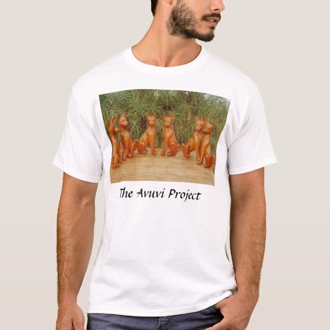 Camiseta Carvings de Basenji (Frente)