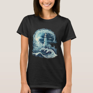 Camiseta Casa à Beira-Mar Farol Navegando Praia Embarcação