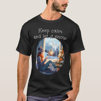 Camiseta Casa aconchegante com Gato para manter a calma e d