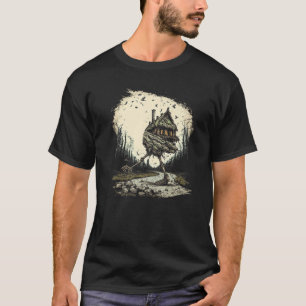 Camiseta Casa Andando sobre Pernas de Frango Folclore Eslav