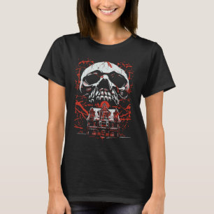 Camiseta Casa Assombrada Assustadora Caveira Terror de Fant