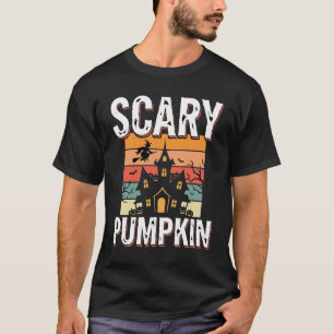 Camiseta Casa Assombrada de Abóbora Assustadora Projeto de