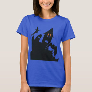 Camiseta Casa Assombrada de Halloween Vintage Bruxa Fantasm