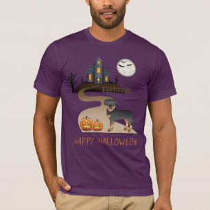 Camiseta Casa Assombrada Do Dia Das Bruxas De Negra E Tan R