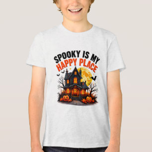Camiseta Casa Assombrada é Meu Lugar Feliz Casa Assombrada