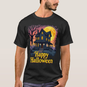 Camiseta Casa Assombrada Fantasmas Feliz Dia das Bruxas
