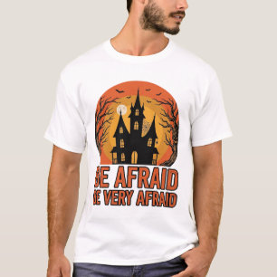 Camiseta Casa Assombrada Tenha Medo Design de Halloween Vin
