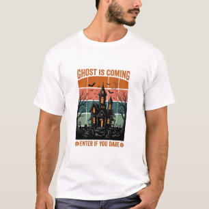Camiseta Casa Assombrada Vintage Ghost Está Chegando Decora