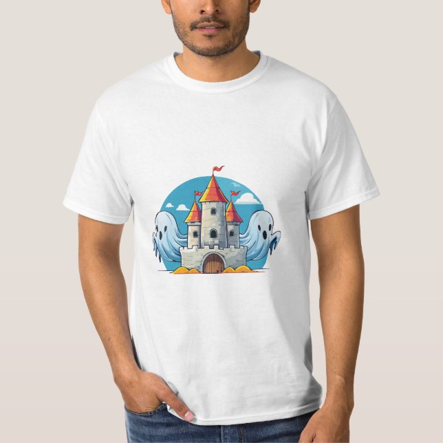 Camiseta casa assustadora e fantasma (Frente)