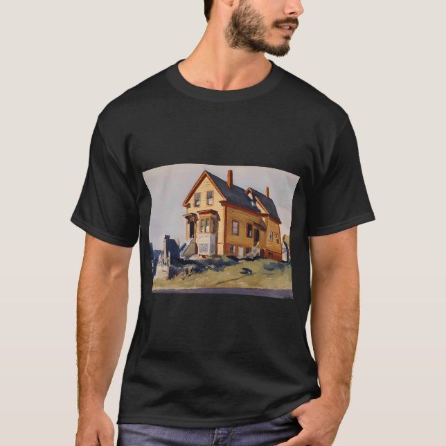Camiseta Casa branca com janela mansarda Edward Hopper (Frente)