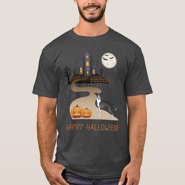Camiseta Casa Branca E Gaivota Negra E Halloween (Frente)