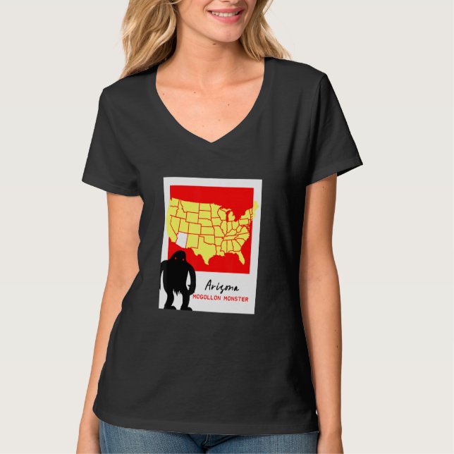 Camiseta Casa Criptida De arizona Do Monstro Do Mogollon (Frente)