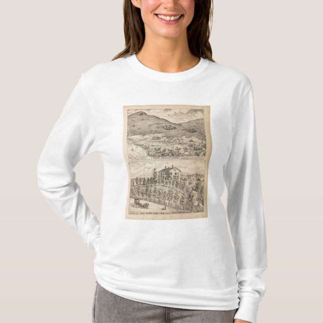 Camiseta Casa da cascata no lago Dunmore (Frente)