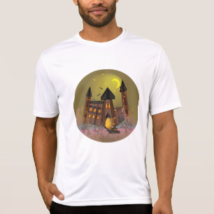 Camiseta Casa das bruxas do Dia das Bruxas e castelo dos va