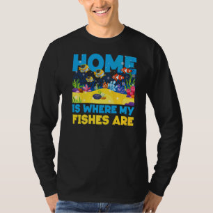 Camiseta Casa De Aquário De Água Salgada É Onde Estão Os Me