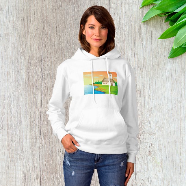 Camiseta Casa de campo perto do lago (Criador carregado)