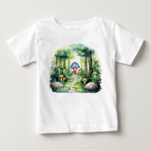 Camiseta Casa de Cogumelos Encantada em Floresta Mágica