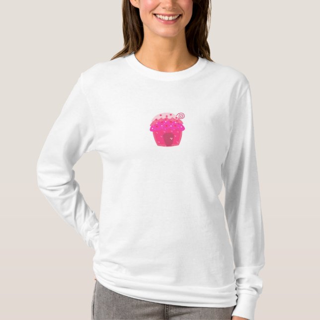 Camiseta Casa de Cupcake Rosa (Frente)