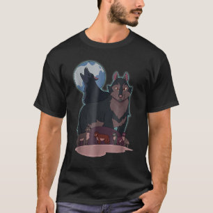 Camiseta Casa de Fantasia de Coruja de Lobo do Caçador Cria