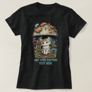 Camiseta Casa de Flor de Cogumelo de Gatinho, Amantes de Ga