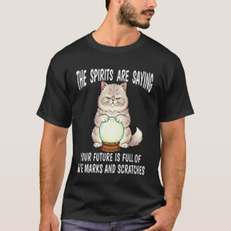 Camiseta Casa de Gato de Vidente com Marcas de Bola de Cris