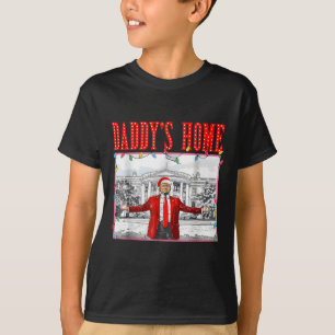 Camiseta Casa De pai Para O Natal Trump Santa Hat Xmas Li