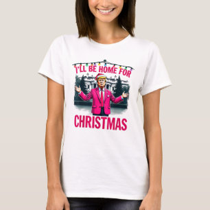 Camiseta Casa de Pai Rosa, Estarei em casa no Natal