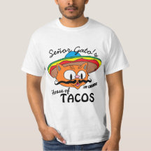Casa de Tacos do Senhor Gato Cartoon Felino Mexica