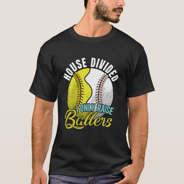 Camiseta Casa Dividida Eu Só Levantar Ballers Engraçado Bas (Frente)