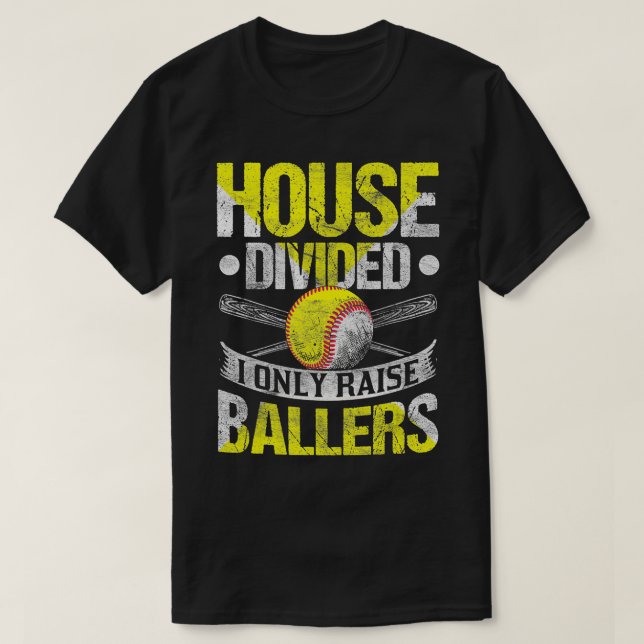 Camiseta Casa Dividida Eu Só Levanto Ballers Engraçado Soft (Frente do Design)