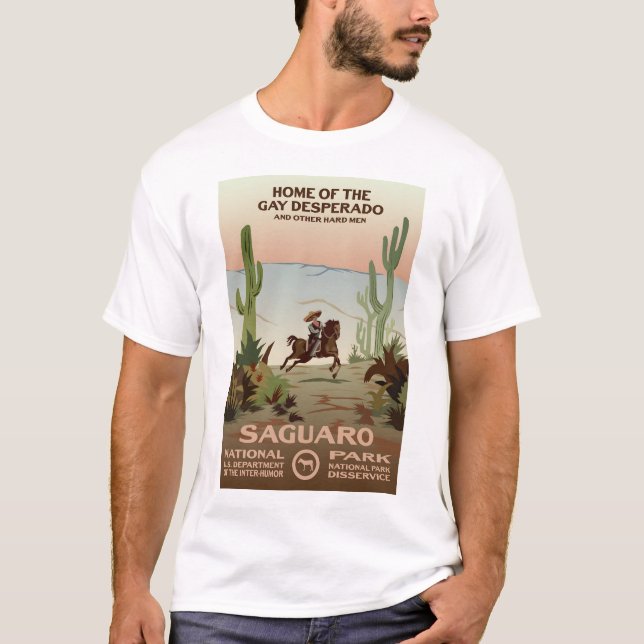 Camiseta Casa do Gay Desperado - Parque Nacional do Saguaro (Frente)