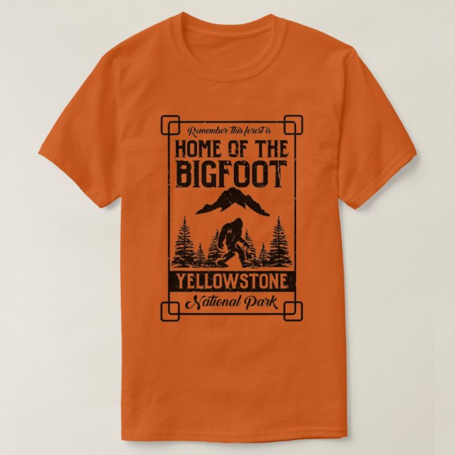 Camiseta Casa Do Parque Nacional Bigfoot Yellowstone (Frente do Design)