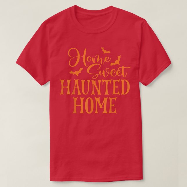 Camiseta Casa Doce Casas Assombradas Noite de Halloween Ass (Frente do Design)