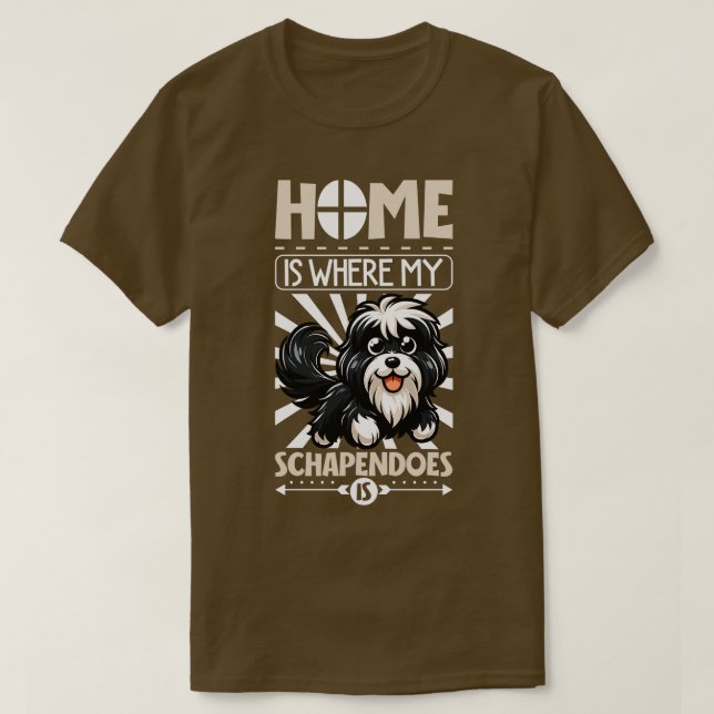 Camiseta Casa é com meus Schapendos (Frente do Design)
