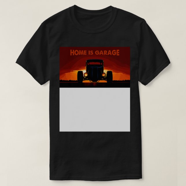 Camiseta casa é garagem (Frente do Design)