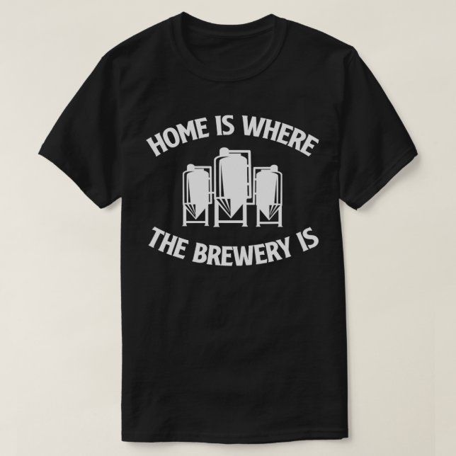 Camiseta Casa É Onde A Cervejaria É Uma Casa (Frente do Design)