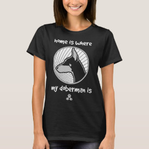 Camiseta Casa É Onde Meu Doberman É Azul 683