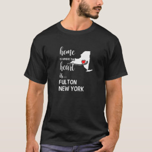 Camiseta Casa É Onde O Coração Está No Condado De Fulton, N