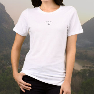 Camiseta Casa é Vida, minimalista puro