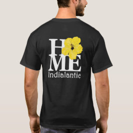 Camiseta CASA Hibisco amarelo Indialantic (desenho de fundo