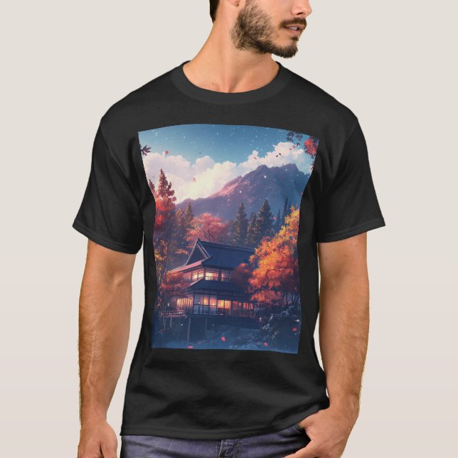 Camiseta Casa Japonesa Nas Montanhas (Frente)