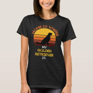 Camiseta Casa Onde Meu Retriever De Ouro É Engraçado Cachor