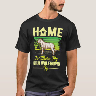 Camiseta Casa Onde Meu Wolfhound Irlandês É Wolfhoun Irland