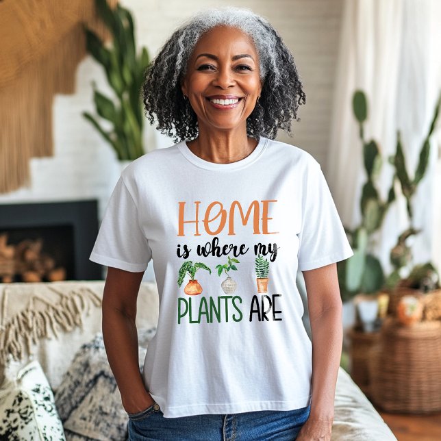Camiseta Casa Onde Minhas Plantas Estão (Criador carregado)