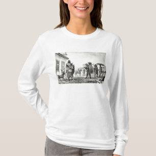 Camiseta Casa para o aluguel, o cavalo e a cabra para a