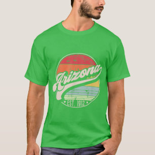 Camiseta Casa Retro Arizona Estado AZ Estilo Legal dos Anos