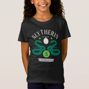Camiseta Casa SLYTHERIN™ com Colar de Dupla Cobra Gráfica