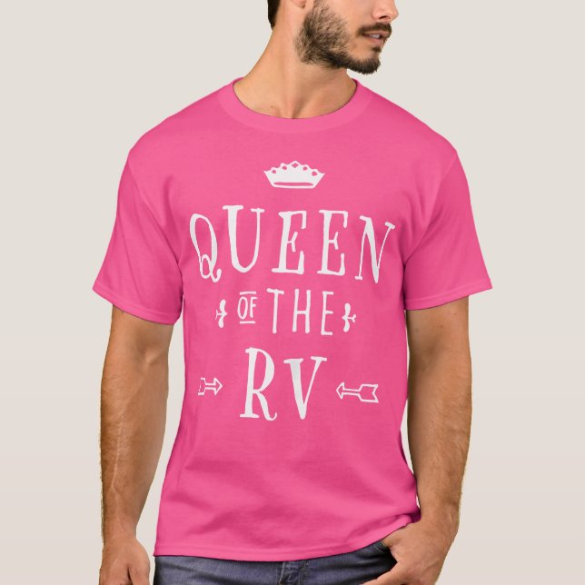 Camiseta Casa Sobre Rodas Rainha Do Camping De Rv (Frente)