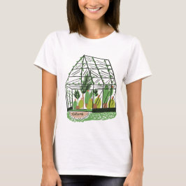 Camiseta Casa Verde Botânica Verde Moderna Rosa